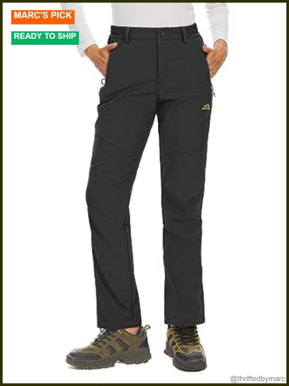 MAGCOMSEN Women's Fleece Lined Waterproof Insulated Snow Ski Pants Winter Warm